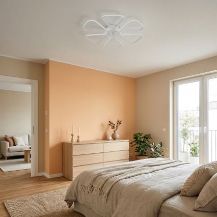 Brilagi - ściemnialny wentylator sufitowy LED/38W/230V 3000-6500K śr. 76 cm biały + pilot zdalnego sterowania