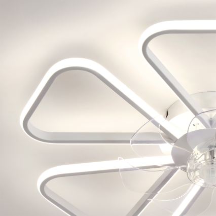 Brilagi - ściemnialny wentylator sufitowy LED/38W/230V 3000-6500K śr. 76 cm biały + pilot zdalnego sterowania
