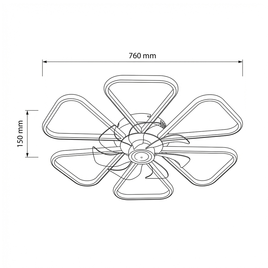 Brilagi - ściemnialny wentylator sufitowy LED/38W/230V 3000-6500K śr. 76 cm biały + pilot zdalnego sterowania