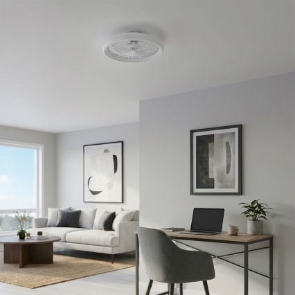 Brilagi - ściemnialny wentylator sufitowy LED/40W/230V 3000-6500K śr. 48 cm biały + pilot zdalnego sterowania