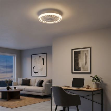 Brilagi - ściemnialny wentylator sufitowy LED/40W/230V 3000-6500K śr. 48 cm biały + pilot zdalnego sterowania