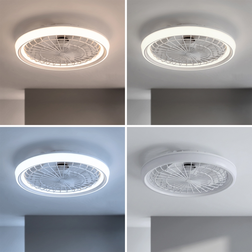 Brilagi - ściemnialny wentylator sufitowy LED 40W/230V Ø 48 cm biały + zdalne sterowanie (pilot)