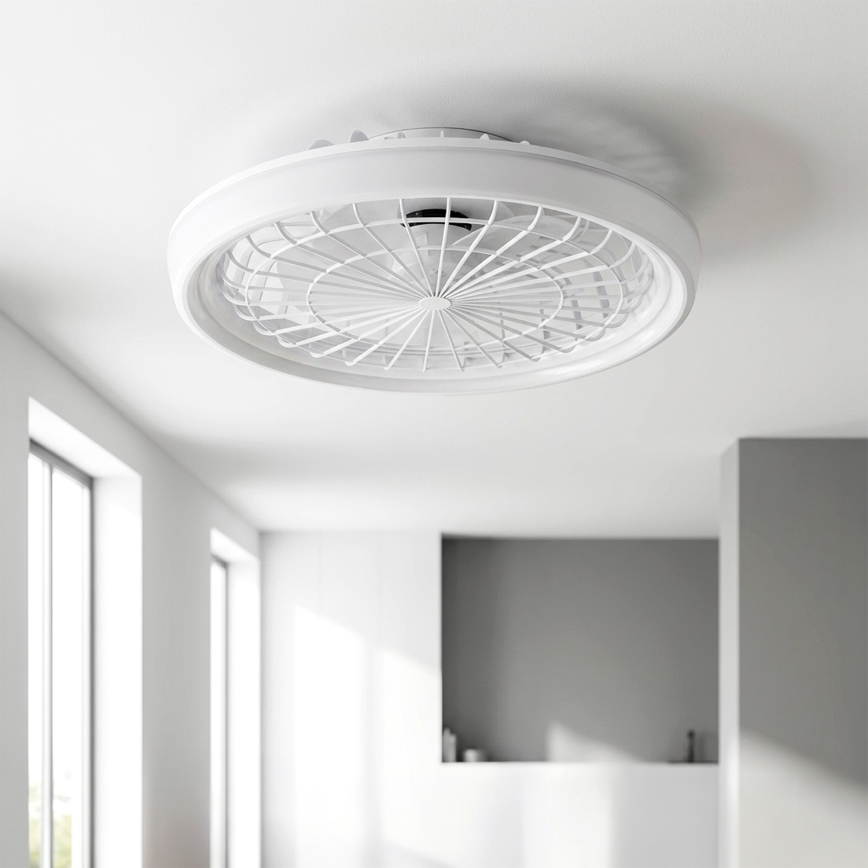 Brilagi - ściemnialny wentylator sufitowy LED 40W/230V Ø 48 cm biały + zdalne sterowanie (pilot)