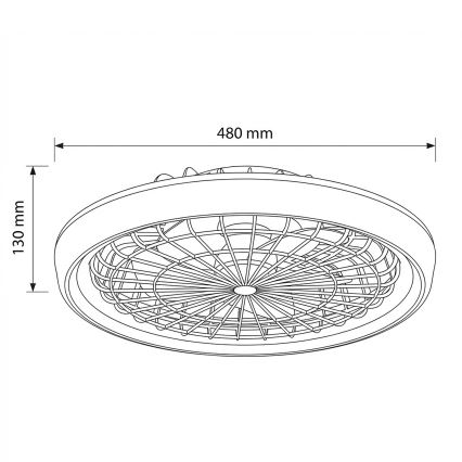Brilagi - ściemnialny wentylator sufitowy LED 40W/230V Ø 48 cm biały + zdalne sterowanie (pilot)