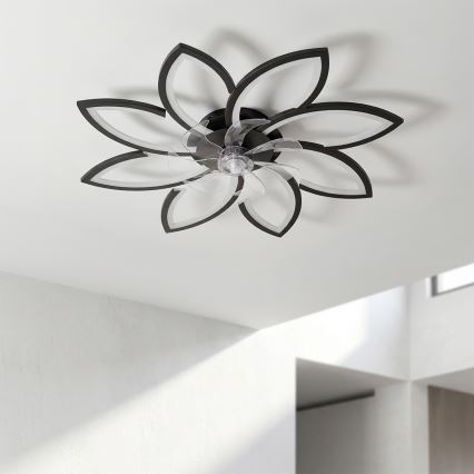 Brilagi - LED ściemnialny wentylator sufitowy LED/43W/230V 3000-6500K śr. 90 cm czarny + pilot zdalnego sterowania