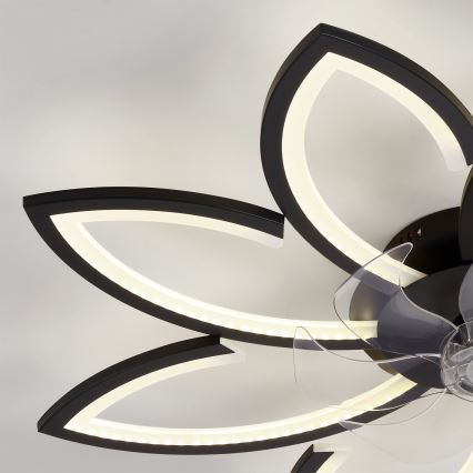 Brilagi - LED ściemnialny wentylator sufitowy LED/43W/230V 3000-6500K śr. 90 cm czarny + pilot zdalnego sterowania