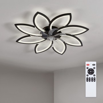 Brilagi - ściemnialny wentylator sufitowy LED/43W/230V, średnica 90 cm, czarny + pilot zdalnego sterowania