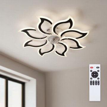 Brilagi - ściemnialny wentylator sufitowy LED/44W/230V 3000-6500K śr. 90 cm czarny + pilot zdalnego sterowania