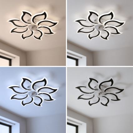 Brilagi - ściemnialny wentylator sufitowy LED/44W/230V 3000-6500K śr. 90 cm czarny + pilot zdalnego sterowania