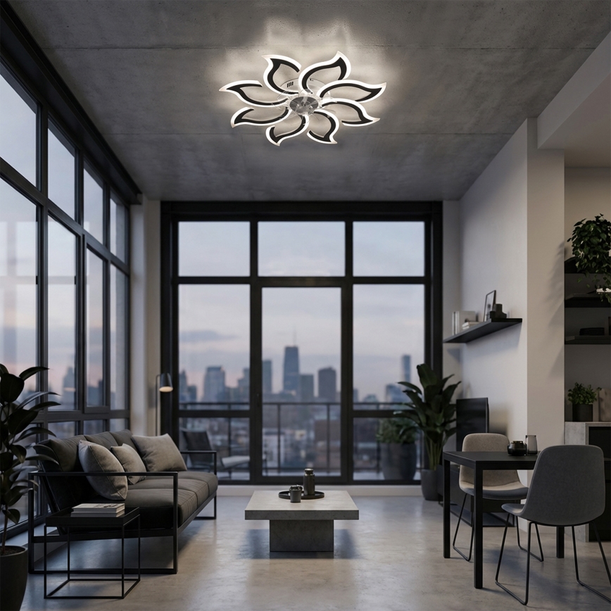 Brilagi - ściemnialny wentylator sufitowy LED/44W/230V 3000-6500K śr. 90 cm czarny + pilot zdalnego sterowania