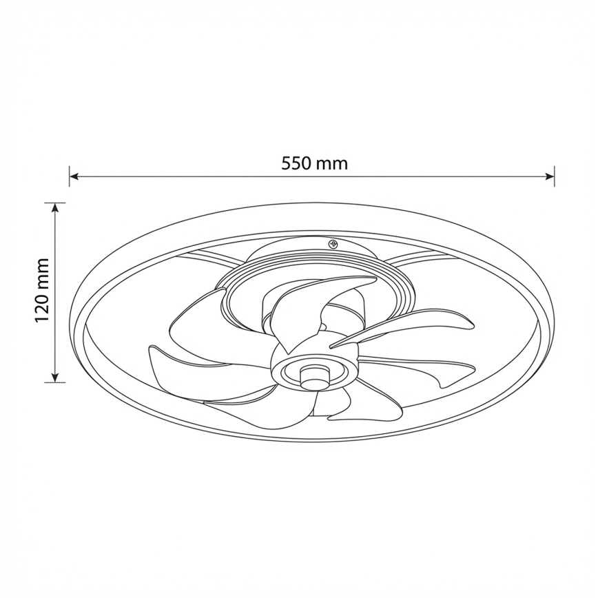 Brilagi - LED ściemnialny wentylator sufitowy LED/66W/230V 55 cm biały/złoty + pilot zdalnego sterowania