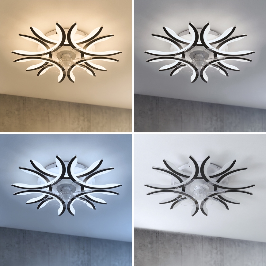 Brilagi - ściemnialny wentylator sufitowy z LED/70W/230V 3000-6500K śr. 76 cm czarny + pilot zdalnego sterowania