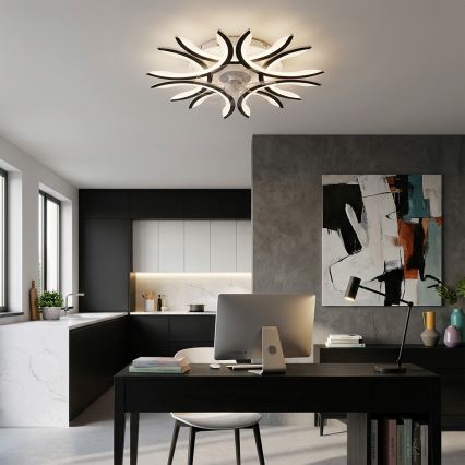Brilagi - ściemnialny wentylator sufitowy z LED/70W/230V 3000-6500K śr. 76 cm czarny + pilot zdalnego sterowania