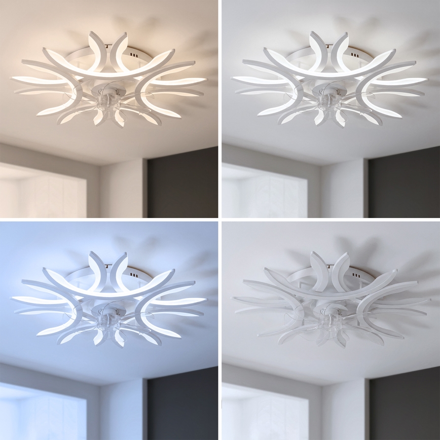 Brilagi - ściemnialny wentylator sufitowy LED/70W/230V Ø 76 cm biały + pilot