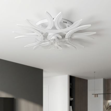 Brilagi - ściemnialny wentylator sufitowy LED/70W/230V Ø 76 cm biały + pilot