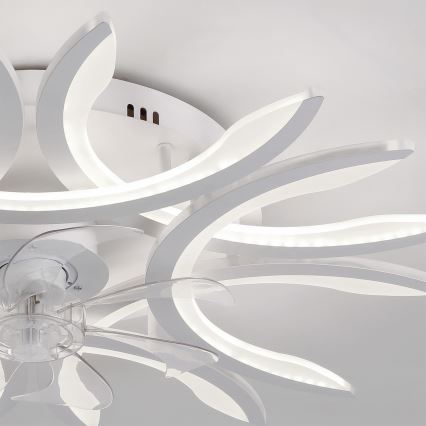 Brilagi - ściemnialny wentylator sufitowy LED/70W/230V Ø 76 cm biały + pilot