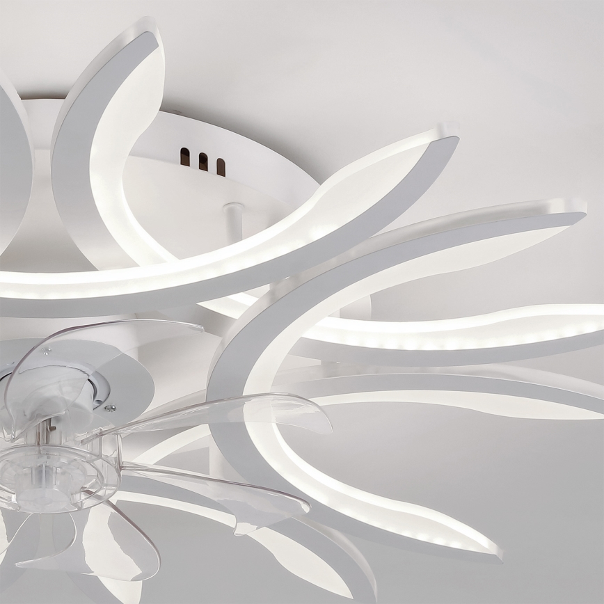 Brilagi - ściemnialny wentylator sufitowy LED/70W/230V Ø 76 cm biały + pilot
