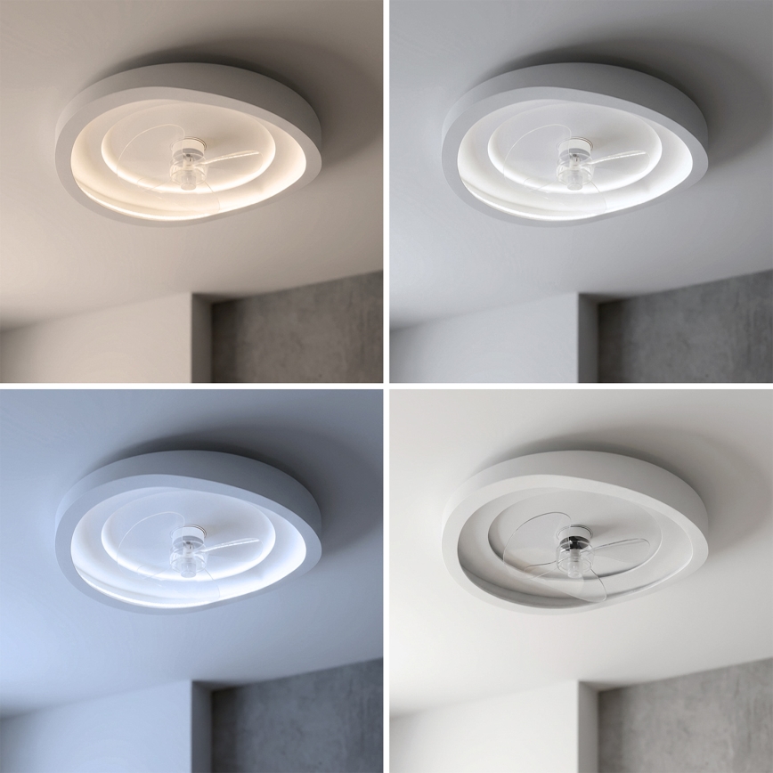 Brilagi - ściemnialny wentylator sufitowy LED/80W/230V 3000-6500K Ø 50 cm biały + pilot zdalnego sterowania