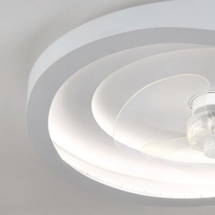 Brilagi - ściemnialny wentylator sufitowy LED/80W/230V 3000-6500K Ø 50 cm biały + pilot zdalnego sterowania
