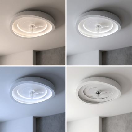 Brilagi - Ściemnialny wentylator sufitowy LED/80W/230V śr. 50 cm biały + pilot zdalnego sterowania