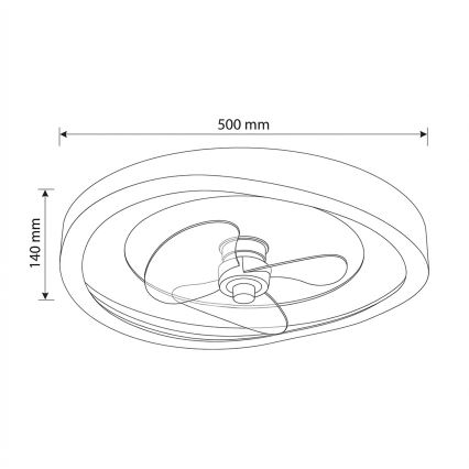 Brilagi - Ściemnialny wentylator sufitowy LED/80W/230V śr. 50 cm biały + pilot zdalnego sterowania