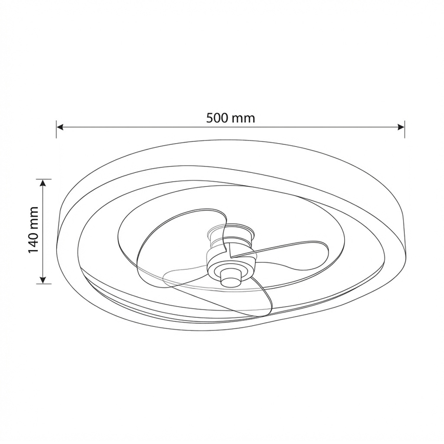 Brilagi - Ściemnialny wentylator sufitowy LED/80W/230V śr. 50 cm biały + pilot zdalnego sterowania