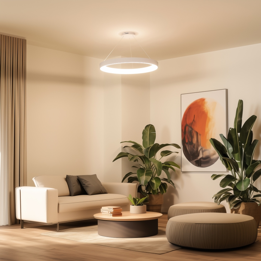 Brilagi - ściemnialna lampa wisząca na linkach FALCON II LED/108W/230V 3000-6500K śr. 80 cm biała + zdalne sterowanie