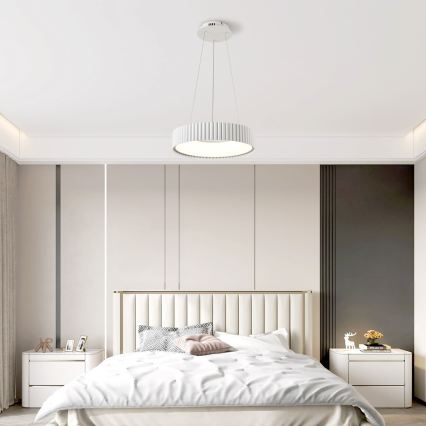 Brilagi - LED ściemnialny żyrandol wiszący na linkach FALCON MODERN LED/30W/230V 3000-6000K ø 40 cm biały + zdalne sterowanie
