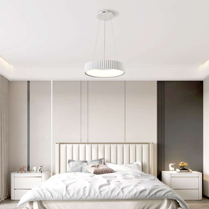 Brilagi - LED ściemnialny żyrandol wiszący na linkach FALCON MODERN LED/30W/230V 3000-6000K ø 40 cm biały + zdalne sterowanie