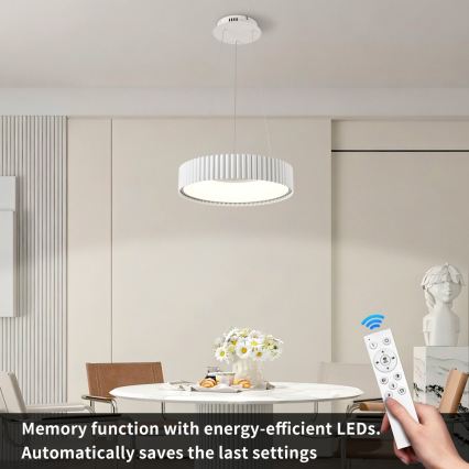 Brilagi - LED ściemnialny żyrandol wiszący na linkach FALCON MODERN LED/30W/230V 3000-6000K ø 40 cm biały + zdalne sterowanie
