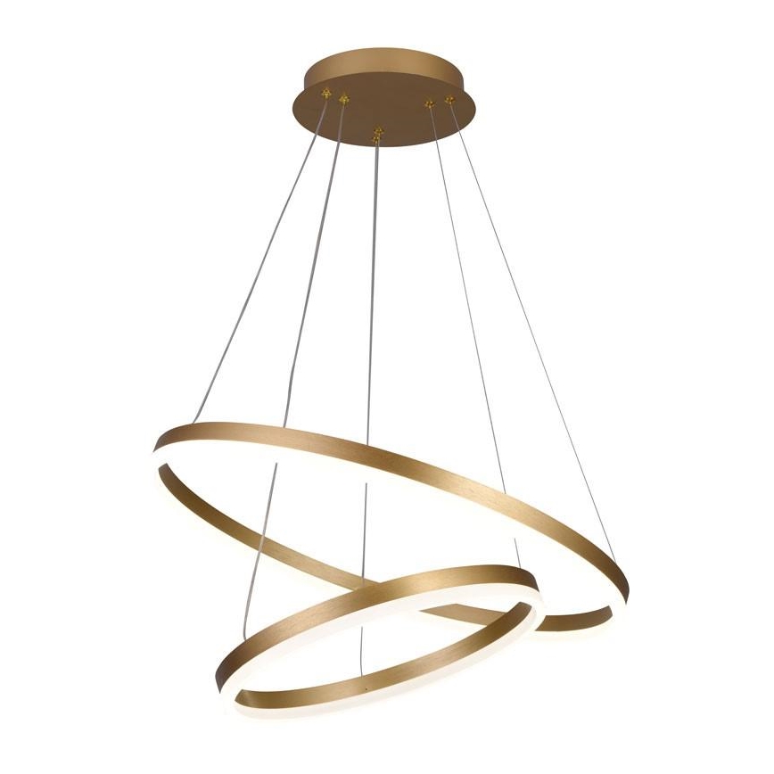 Brilagi - LED ściemnialny żyrandol na lince CIRCLE LED/70W/230V 3000-6500K śr. 60 cm złoty + pilot zdalnego sterowania