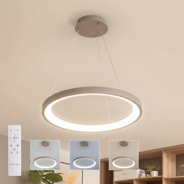 BRILAGI - ściemnialny żyrandol LED na lince FALCON SLIM LED/42W/230V 3000-6500K Ø 50 cm beżowy + zdalne sterowanie