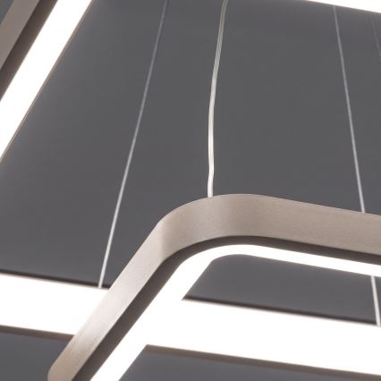 BRILAGI - LED ściemnialna lampa wisząca na lince FALCON SLIM LED/78W/230V 3000-6500K 50x50 cm beżowa + pilot zdalnego sterowania