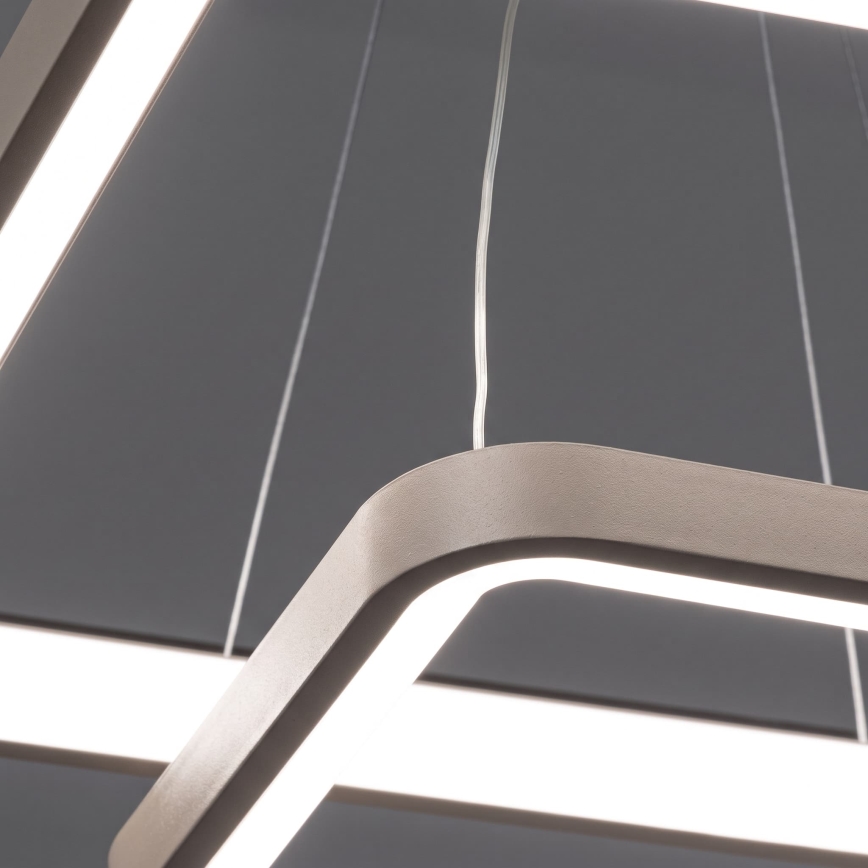 BRILAGI - LED ściemnialna lampa wisząca na lince FALCON SLIM LED/78W/230V 3000-6500K 50x50 cm beżowa + pilot zdalnego sterowania