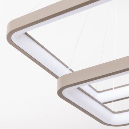 BRILAGI - LED ściemnialna lampa wisząca na lince FALCON SLIM LED/78W/230V 3000-6500K 50x50 cm beżowa + pilot zdalnego sterowania