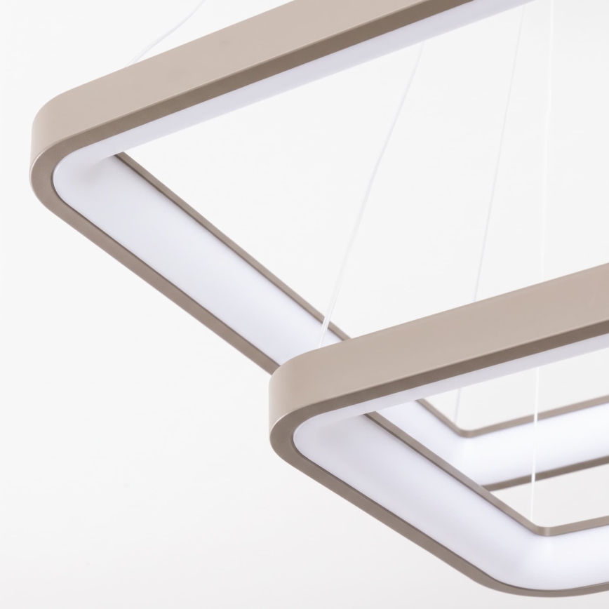 BRILAGI - LED ściemnialna lampa wisząca na lince FALCON SLIM LED/78W/230V 3000-6500K 50x50 cm beżowa + pilot zdalnego sterowania