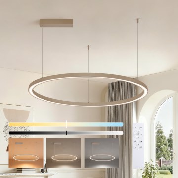 Brilagi - ściemnialny żyrandol LED na lince PORTOFINO LED/60W/230V 3000-6000K Ø 80 cm beżowy + pilot zdalnego sterowania