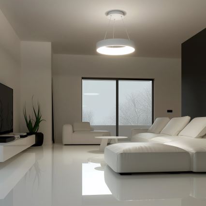 Brilagi - LED ściemnialny żyrandol na lince FALCON LED/40W/230V 3000-6500K śr. 45 cm biały + pilot