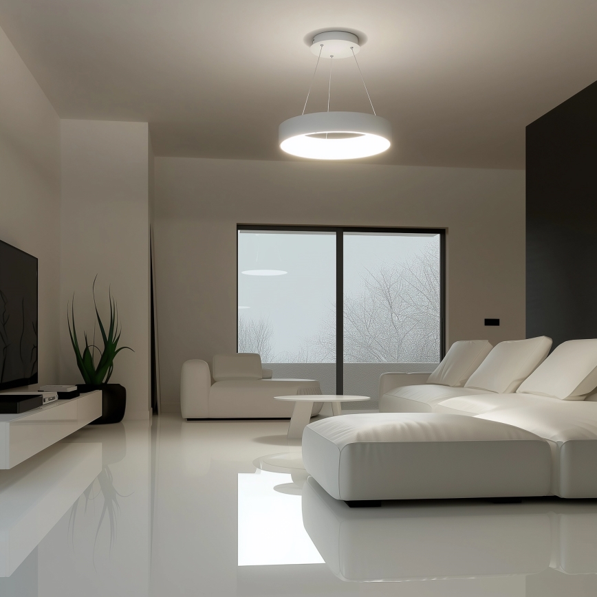 Brilagi - LED ściemnialny żyrandol na lince FALCON LED/40W/230V 3000-6500K śr. 45 cm biały + pilot