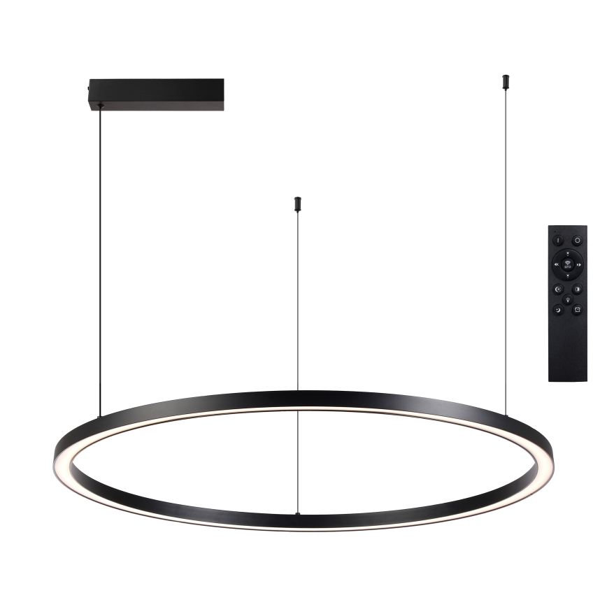 Brilagi - LED ściemnialny żyrandol na lince PORTOFINO LED/98W/230V 3000-6000K czarny + pilot zdalnego sterowania