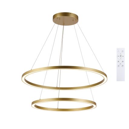Brilagi - Ściemnialny żyrandol LED na lince PORTOFINO LED/98W/230V 3000-6000K śr. 80 cm złoty + pilot zdalnego sterowania