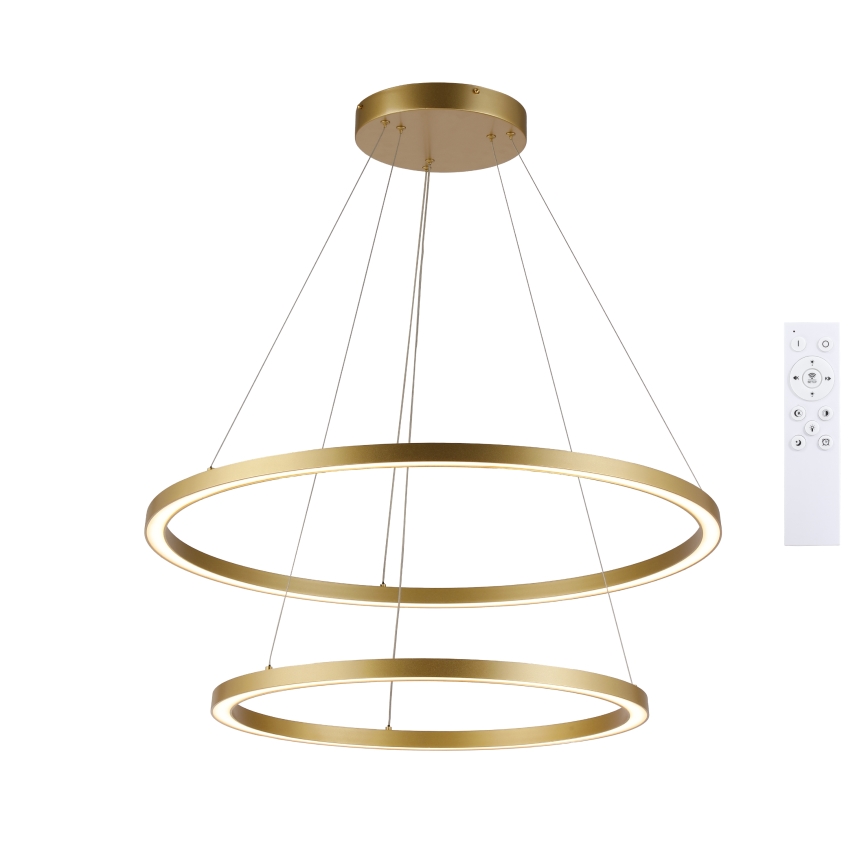 Brilagi - Ściemnialny żyrandol LED na lince PORTOFINO LED/98W/230V 3000-6000K śr. 80 cm złoty + pilot zdalnego sterowania