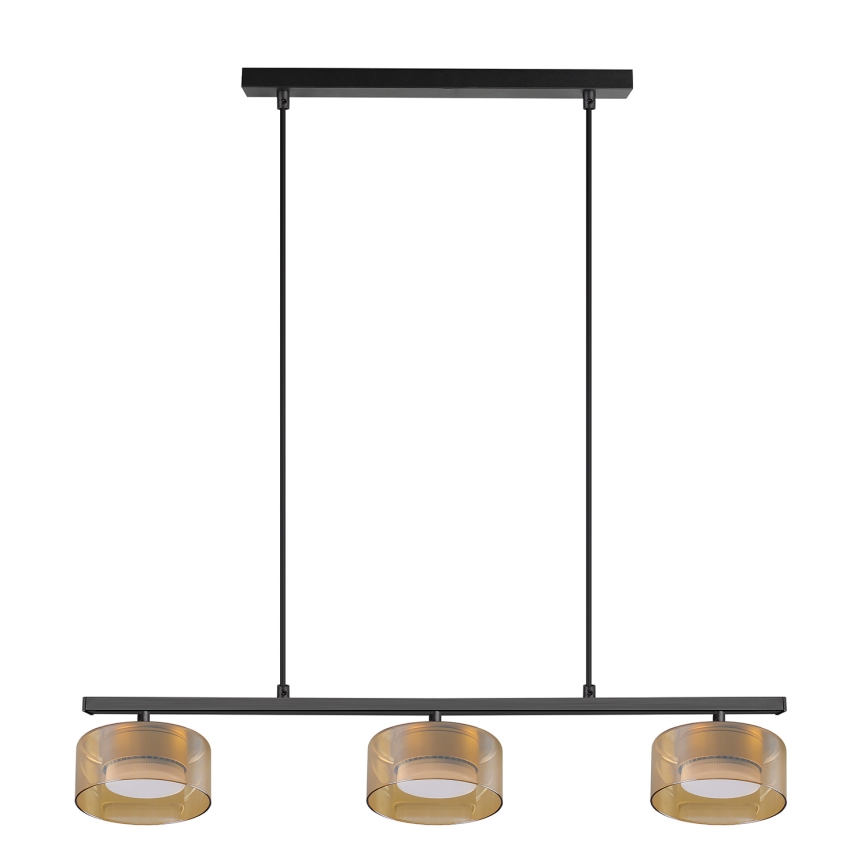 Brilagi - LED RGB+CCT ściemnialny żyrandol na linkach AURA LUX 3xGX53/14W/230V 2700-6500K Wi-Fi Tuya czarny/złoty