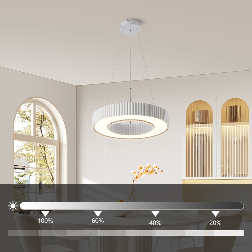 Brilagi - LUMIX żyrandol LED ściemnialny na przewodzie LED/48W/230V 3000–6000K biały Ø 50 cm + pilot zdalnego sterowania