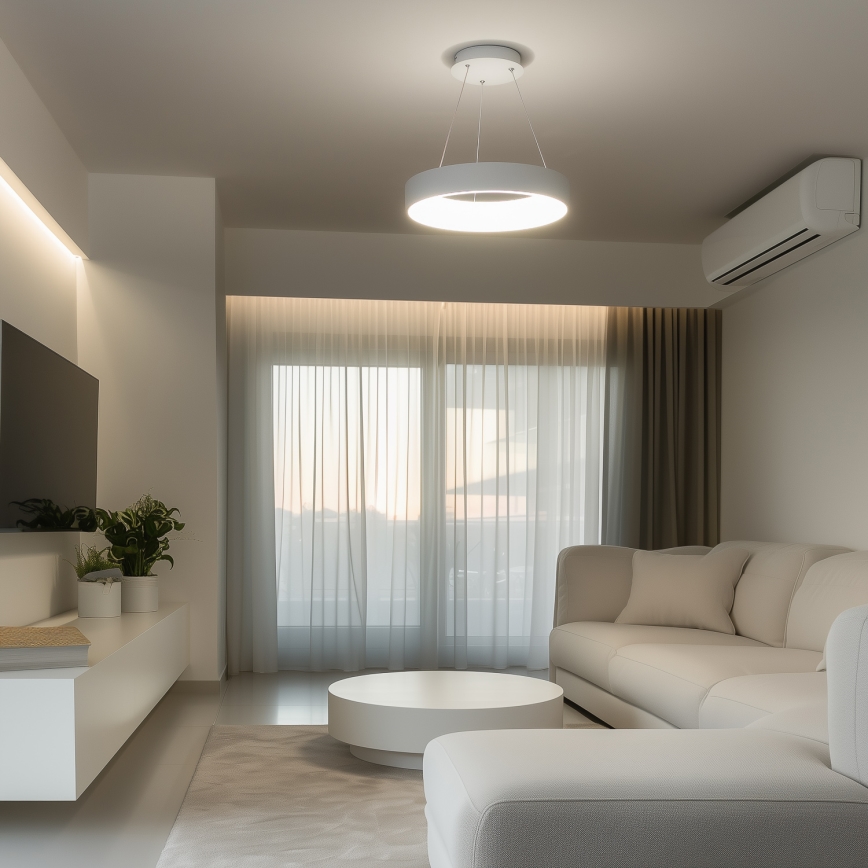 Brilagi - LED ściemnialny żyrandol na lince FALCON LED/80W/230V 3000-6500K śr. 60 cm biały + pilot zdalnego sterowania