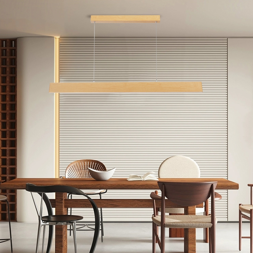 Brilagi - LED ściemnialny żyrandol na linkach SLIMLINE LED/40W/230V 3000-6000K dekor dębu + pilot zdalnego sterowania