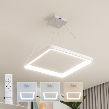 Brilagi - Ściemnialny żyrandol na linkę FALCON SLIM LED/50W/230V 3000-6500K 50x50 cm biały + pilot zdalnego sterowania