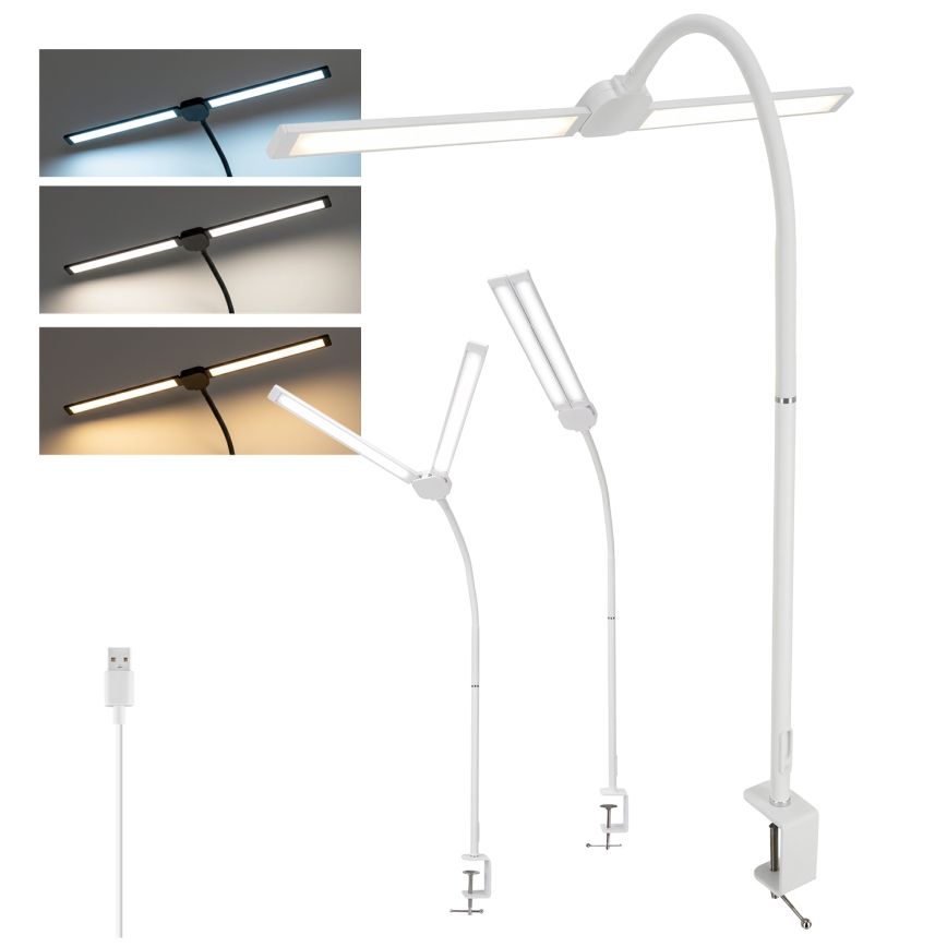 BRILAGI - ściemniana lampa biurkowa LED USB VARIO LED/14W/5V 3000-6000K biała