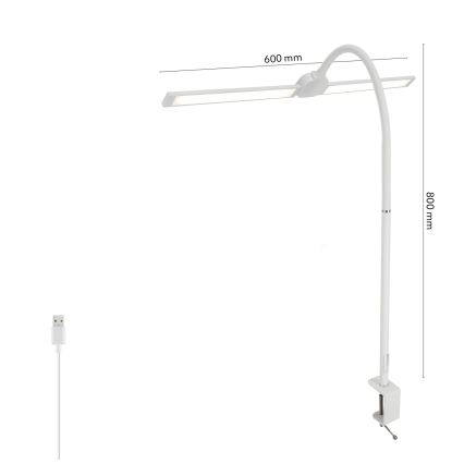 BRILAGI - ściemniana lampa biurkowa LED USB VARIO LED/14W/5V 3000-6000K biała