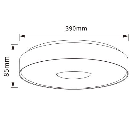 Brilagi - ściemnialna oprawa sufitowa LED JAMIS LED/48W/230V 3000-6500K śr. 39 cm czarna + pilot zdalnego sterowania